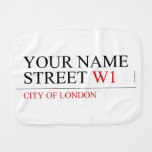 Your Name Street  Burp Cloth