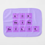 Zoe 
 Reyna
 Taylor  Burp Cloth