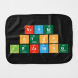 Never
 Stop 
 Learning  Burp Cloth