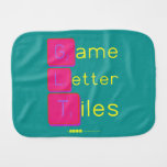 Game
 Letter
 Tiles  Burp Cloth