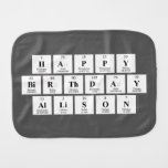 Happy
 Birthday
 Allison  Burp Cloth