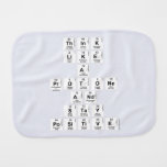 Think 
 like 
 a 
 protone 
 And 
 stay 
 positive  Burp Cloth