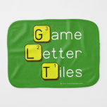 Game Letter Tiles  Burp Cloth