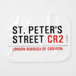 St. peter's Street  Burp Cloth