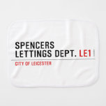 Spencers Lettings Dept.  Burp Cloth