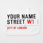 Your Name Street  Burp Cloth