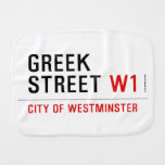 Greek Street  Burp Cloth