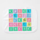 abc|de
 fghij
 klm|nop
 qrstu
 vwxyz  Burp Cloth