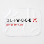 O-L-I-W-O-O-D  Burp Cloth
