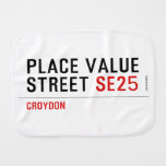 Place value Street  Burp Cloth