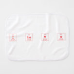 I Lu V U  Burp Cloth
