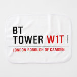 BT TOWER  Burp Cloth