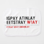 Igpay Atinlay Eetstray  Burp Cloth