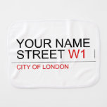Your Name Street  Burp Cloth