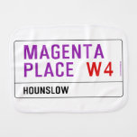 Magenta Place   Burp Cloth