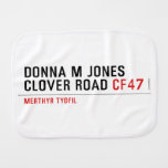Donna M Jones Clover Road  Burp Cloth