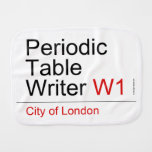 Periodic Table Writer  Burp Cloth