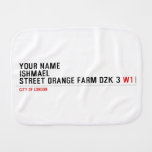 Your Name ishmael Street orange farm dzk 3  Burp Cloth