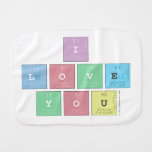 i
 love
 you  Burp Cloth