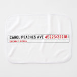CAROL PEACHES AVE  Burp Cloth