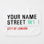 Your Name Street  Burp Cloth