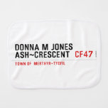 Donna M Jones Ash~Crescent   Burp Cloth