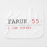 FARUK  Burp Cloth