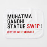 muhatma gandhi statue  Burp Cloth