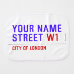 Your Name Street  Burp Cloth