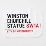 WINSTON CHURCHILL STATUE  Burp Cloth