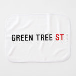 Green Tree  Burp Cloth