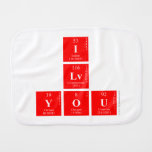 I
 Lv
 you  Burp Cloth