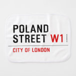 Poland Street  Burp Cloth