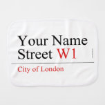 Your Name Street  Burp Cloth