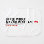 Upper Middle Management Lane  Burp Cloth