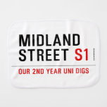 Midland Street  Burp Cloth