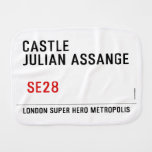 CASTLE  JULIAN ASSANGE    Burp Cloth