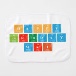 happy
 Birthday
 Mari  Burp Cloth