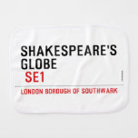 Shakespeare's globe   Burp Cloth