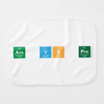 am vs pm  Burp Cloth