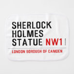 sherlock holmes statue  Burp Cloth