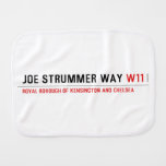 Joe Strummer Way  Burp Cloth