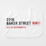 221B BAKER STREET  Burp Cloth