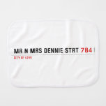 Mr n Mrs Dennie strt  Burp Cloth