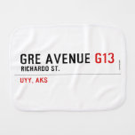 GRE AVENUE  Burp Cloth