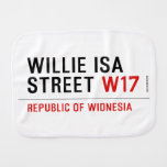 willie isa Street  Burp Cloth