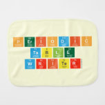 Periodic
 Table
 Writer  Burp Cloth