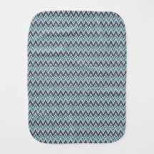 Burp Cloth Gray-Mint chevron pattern