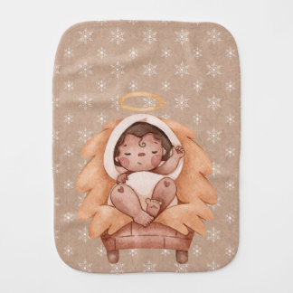 Burp Cloth w/ Brown Baby Jesus