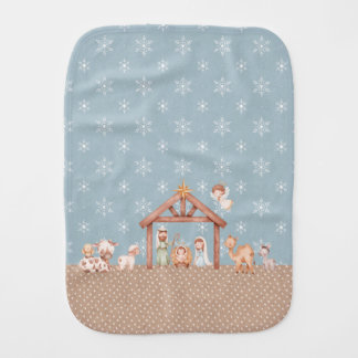 Burp Cloth w/ Nativity Scene